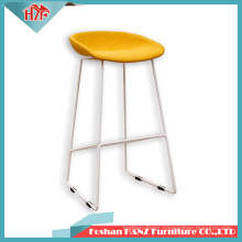 Fabric Bar Chair with White Matel Feet Plastic Cover with Fabric Bar Chair